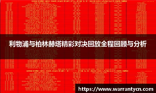 利物浦与柏林赫塔精彩对决回放全程回顾与分析